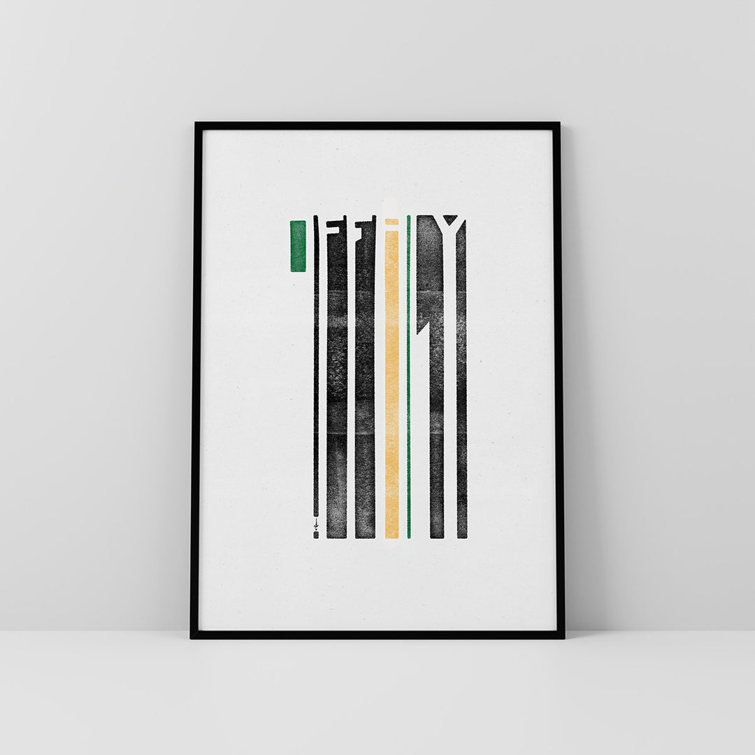Co. Offaly Art Print Ireland Irish Poster Gaelic / Etsy