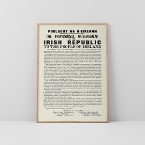 アイルランド共和国宣言（別バージョン） • 「Forógra na Poblachta」 • アイルランド • 高品質複製印刷物 • 1916