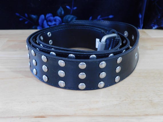 小物 vintage jewelry studs leather belt y2k Vintage Y2K Studded Belt, 2XL 3XL Plus Size 46