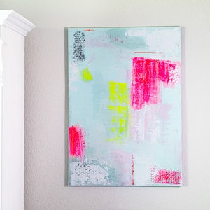 Acrylic painting on canvas abstract in 50 x 70 cm