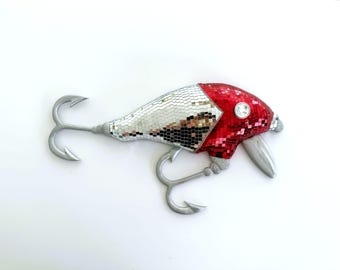 Disco Ball Fishing Lure: Maximalist Coastal Wall Art