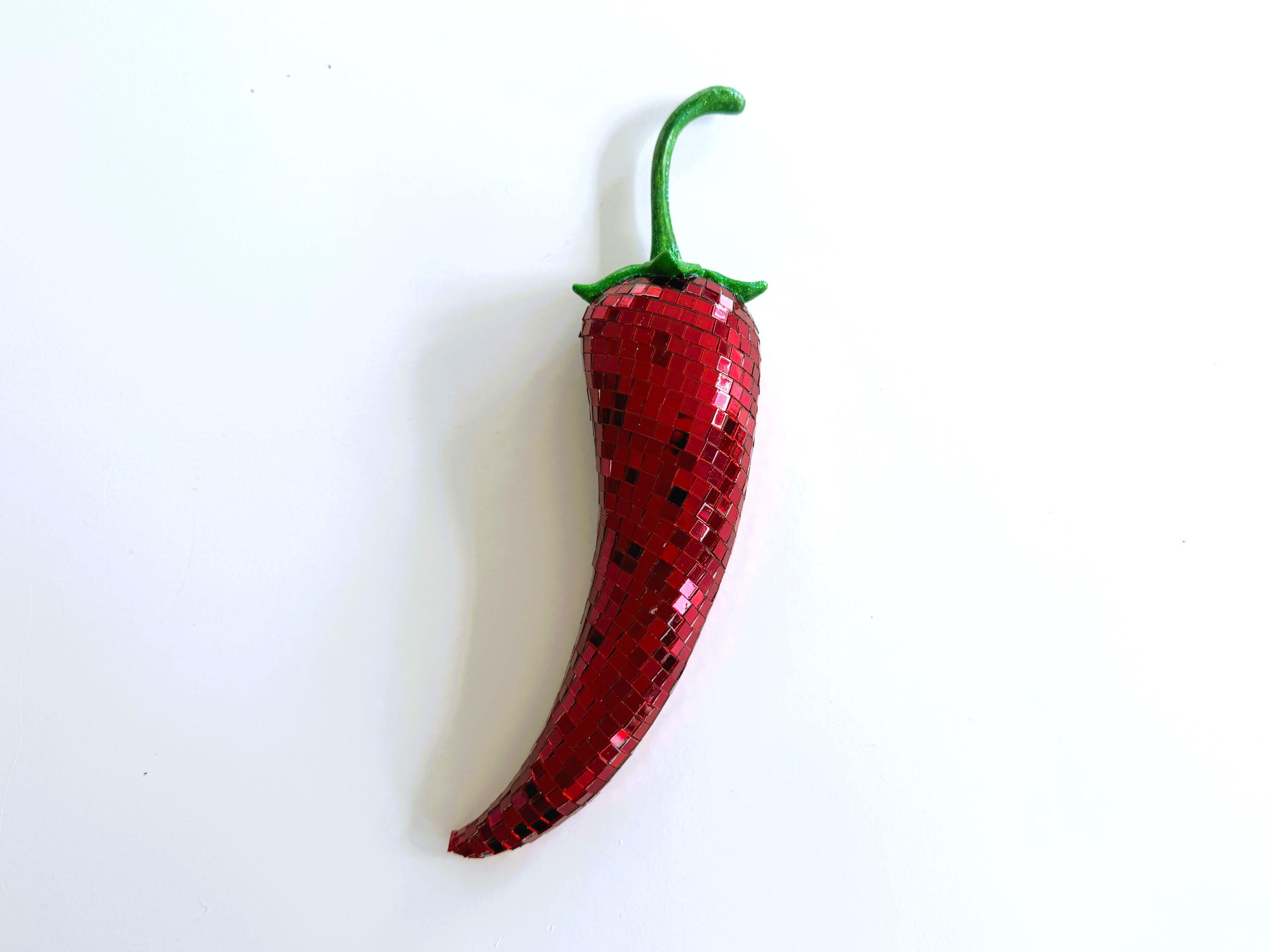 Disco Chili Pepper Wall Decor | Mosaic Mirror Kitchen Art - Etsy