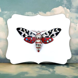 Motte Wandskulptur | Spiegel Insekt | Funky Maximalist Bug Kunst