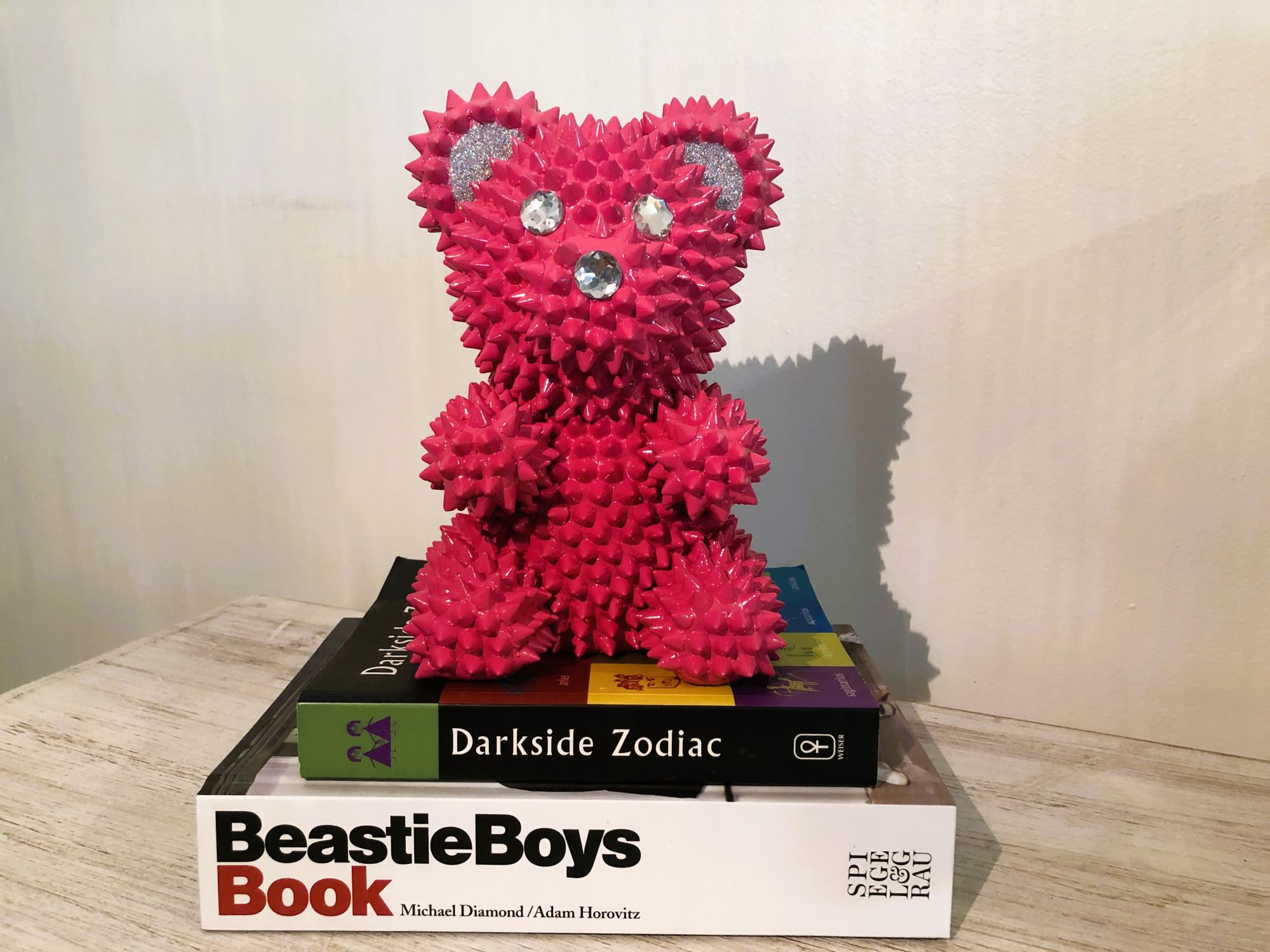 Spike Teddy Bear | Hot Pink Gummy Bear Decor | Funky Edgy