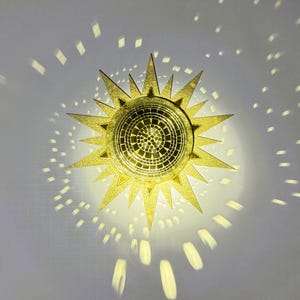 Disco Sun | Funky Mirror Mosaic Wall Hanging | Boho Maximalist Art | Dopamine Decor image 3