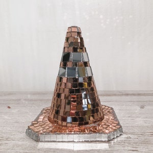 Disco Traffic Cone | Glam Desk Accessory | Rose Gold Field Cone | Fun ...