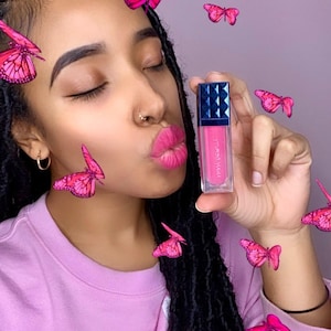 Janine &gt; Bubble Gum Pink - Matte Velvet Liquid Lipstick - NWNY BEAUTY