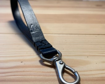 Custom Stamped Leather Nickel Keychain,  Keyring Wristlet, Wrist Strap, Women’s Accessories, Men’s Accessories, Stylish Full Grain Leather
