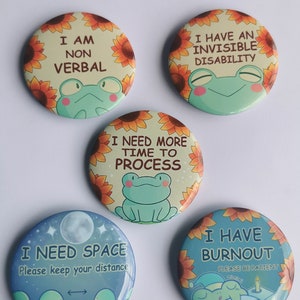 Invisible disability badges for autism and disabilities