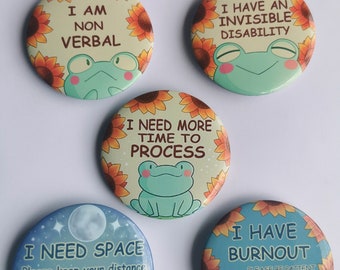 Invisible disability badges for autism and disabilities