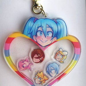 Ciondolo glitterato Hatsune Miku Vocaloid