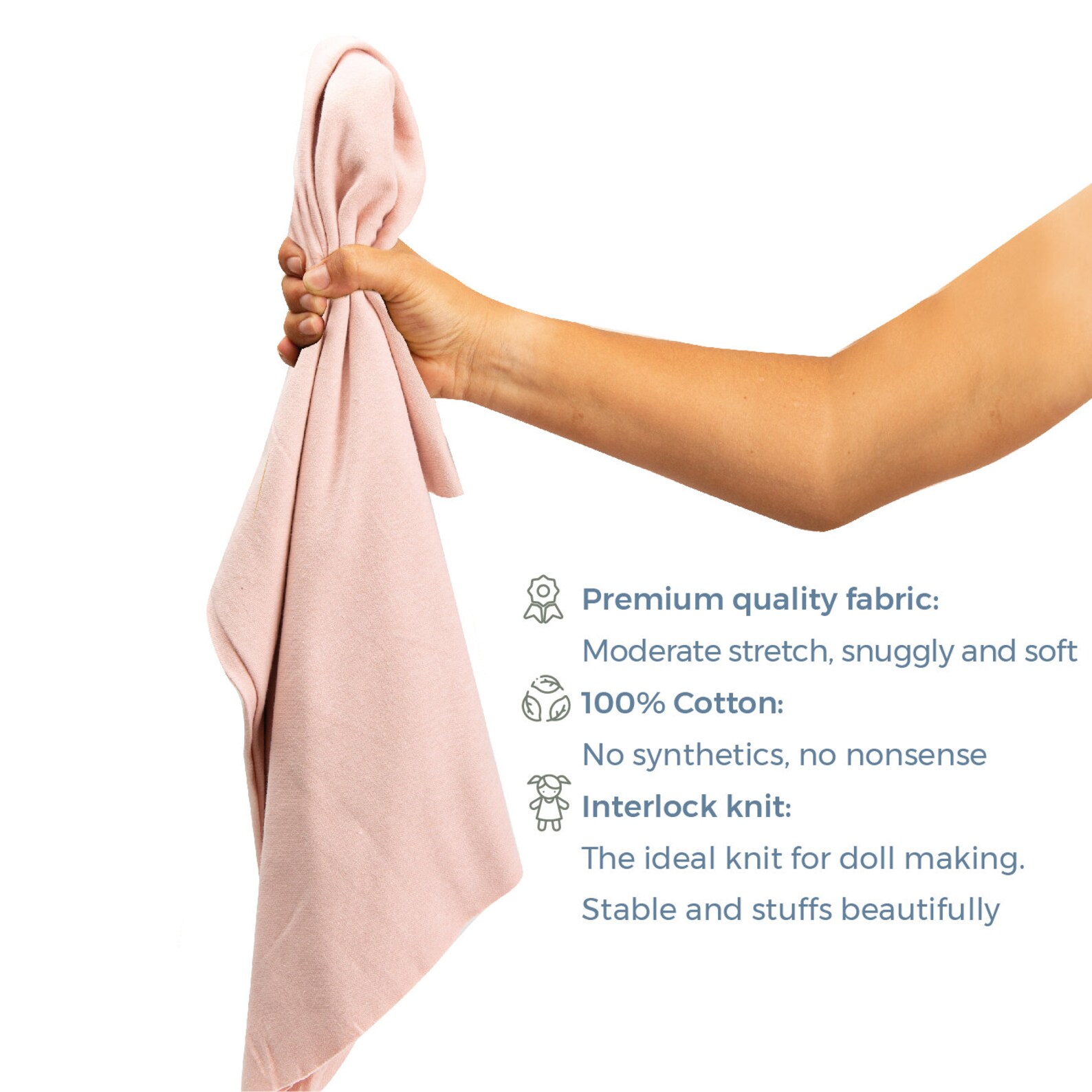 Premium Skin Tone Fabric for Doll Making 100 Cotton Etsy