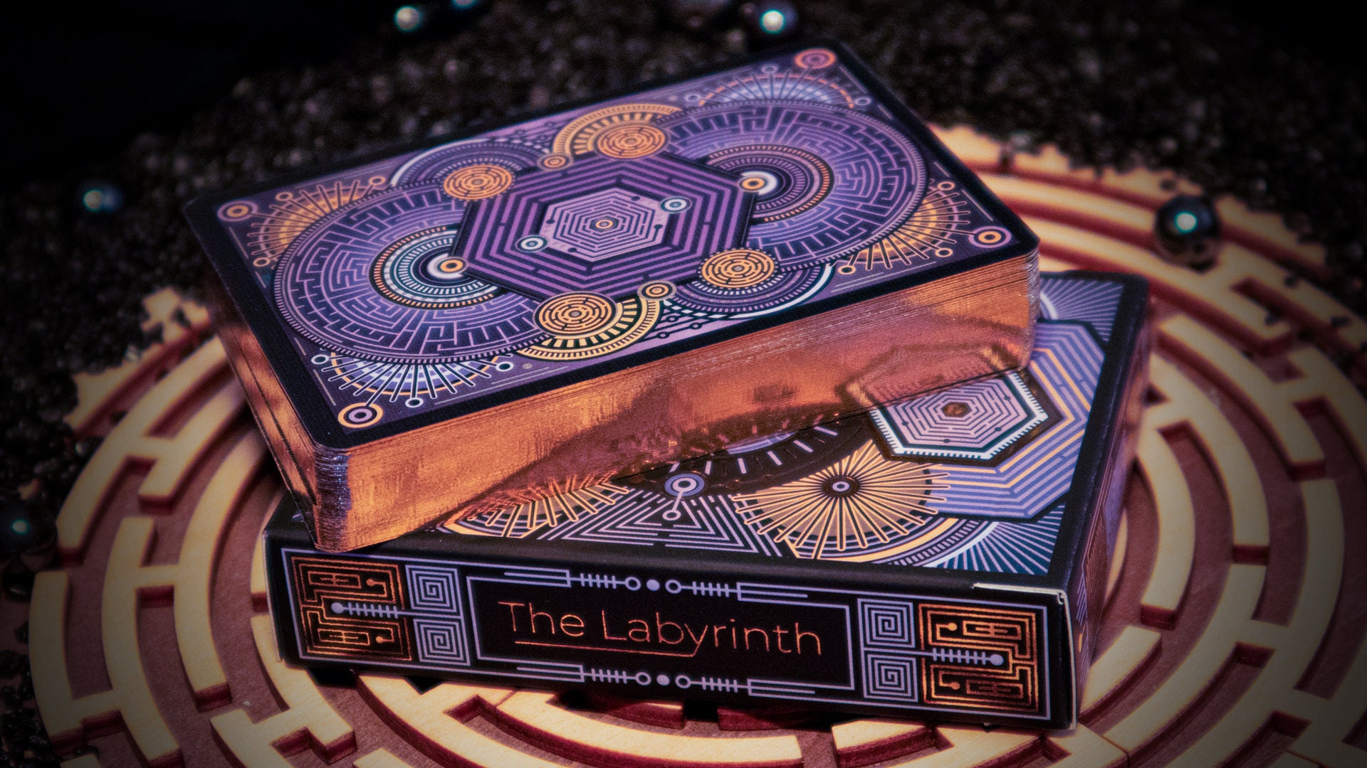 The Labyrinth Abyss Deck Gilded – Numbered Poker Cards 001–1000 – Gold Edge Dark Edition