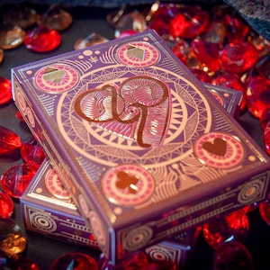Baralho Enchanted Gems Ruby – Cartas de pôquer limitadas 001–500 – Baralho de colecionador de luxo