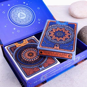 Celestial Planes Double Deck Box – Galaxy Poker Cards Set (Cygnus & Omega) – Collector Limited Edition