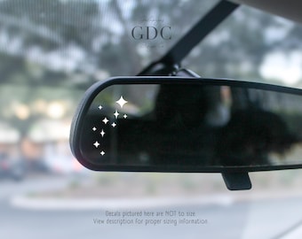 Shooting Star Decal | Mini | Stars | Astrology | Stargazer | Vinyl | Sticker | Rearview Mirror | Weatherproof | Car Decal