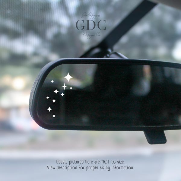 Sticker étoile filante | Mini | Etoiles | Astrologie | Observateur d'étoiles | Vinyle | autocollant | Rétroviseur | Résistant aux intempéries | Sticker voiture