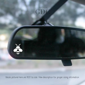 Bee Decal | Mini Decal | Bumble Bee Decal | Vinyl Decal | Rearview Mirror Decal | Weatherproof Vinyl | Car Decal