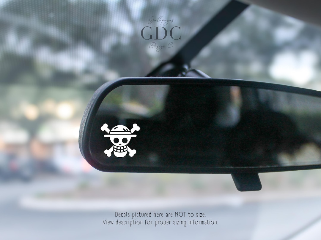 Pirate Jolly Roger Decal | Anime | Mini Sticker | Multiple Sizes | Vinyl | Rearview Mirror - Etsy
