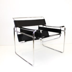 WASSILY Chair By Marcel Breuer / Vintage Lounge Chair / Iconic Armchair / Chrome Frame With Leather
