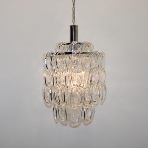Murano-kroonluchter / kroonluchter uit het midden van de eeuw door Angelo Mangiarotti / Italiaanse lamp jaren 60 / glazen kroonluchter popart