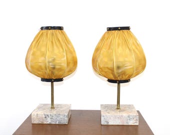 Vintage Night Stand Lamps / Pair Of Bedside Lamps / Made In Yugoslavia 60s / Mid Century Modern Desk Lamps / Table Lamps For Shelf