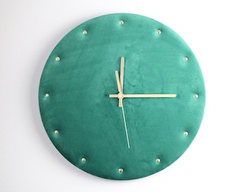 Modern Minimalist Wall Clock/Silent Wall Clock/Green Wall Clock/Unique Clock/Modern Wall Clock/Large Round Clock/Design Clock/Decor Hang