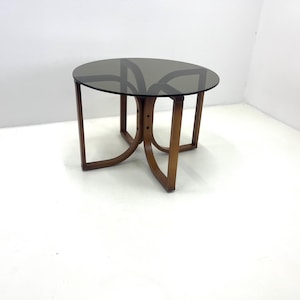 Vintage Coffee Table / Yugoslavia 70s / Wooden Table With Glass / Scandinavian Design/ Rustic / Coffee Table For Living Room