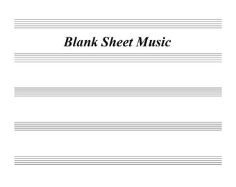 2 Printable Blank Sheet Music Templates | PDF Template | Printable | School | Teaching