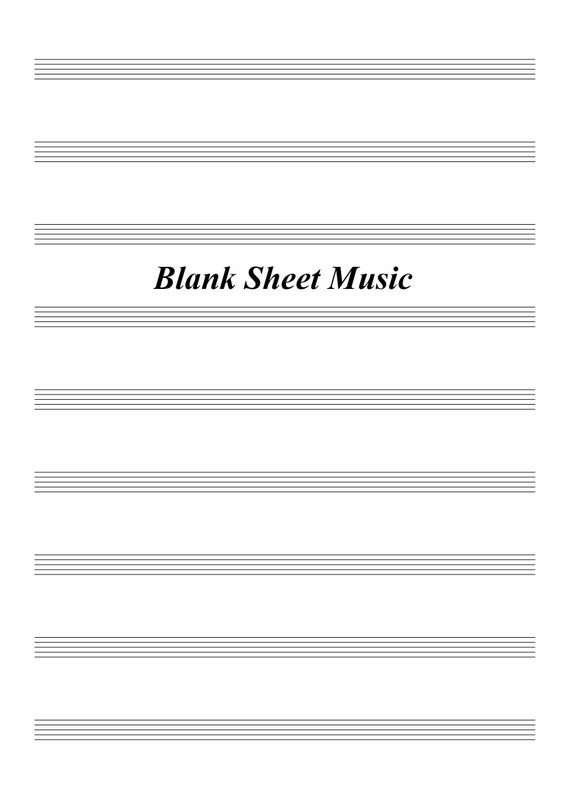 2 Printable Blank Sheet Music Templates PDF Template Etsy