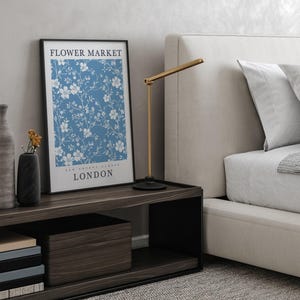 Flower Market Print | Colourful New Covent Garden Flower Market Wall Art | London Flower Market Print | Unframed - Print Only