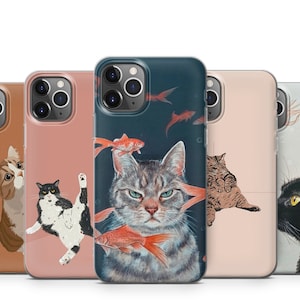 Funny cats phone case Kittens phone cover For iPhone 15 14 13 12 11 X Xs Xr 8 7 SE2020 Samsung S23 S22 S21 S20 S10 A13 A14 A21 A30