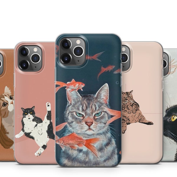 Funny cats phone case Kittens phone cover For iPhone 15 14 13 12 11 X Xs Xr 8 7 SE2020 Samsung S23 S22 S21 S20 S10 A13 A14 A21 A30