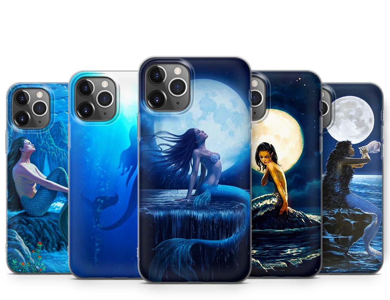 Mermaid Phone Case Fantasy Phone Cover for iPhone 15 14 13 12 11 X