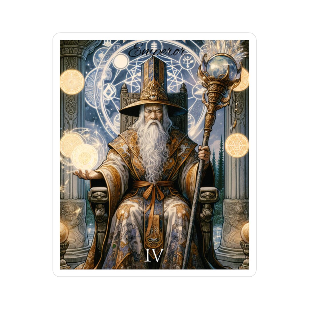 Tarot- the Emperor, Mystical Wizard Vinyl Decals for Home Decor, Car ...