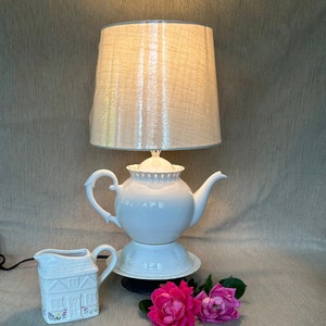 Stacked Ivory Teapot Lamp Etsy