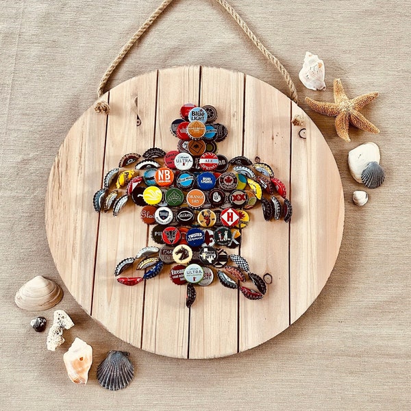 Beer Bottle Cap Art Etsy