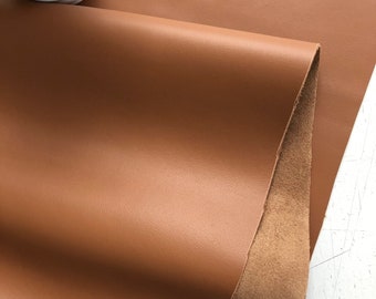 1.2 - 1.4mm Thick Light Brown Soft Smooth 100% Real Cowhide Leather Sheets Pieces Multiple Size