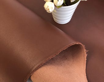 1.8-2.0mm Thick Mahogany Dark Brown Soft Veg Tan Full Grain Italian 100% Real Cowhide Leather Multiple Sizes NOCG2409