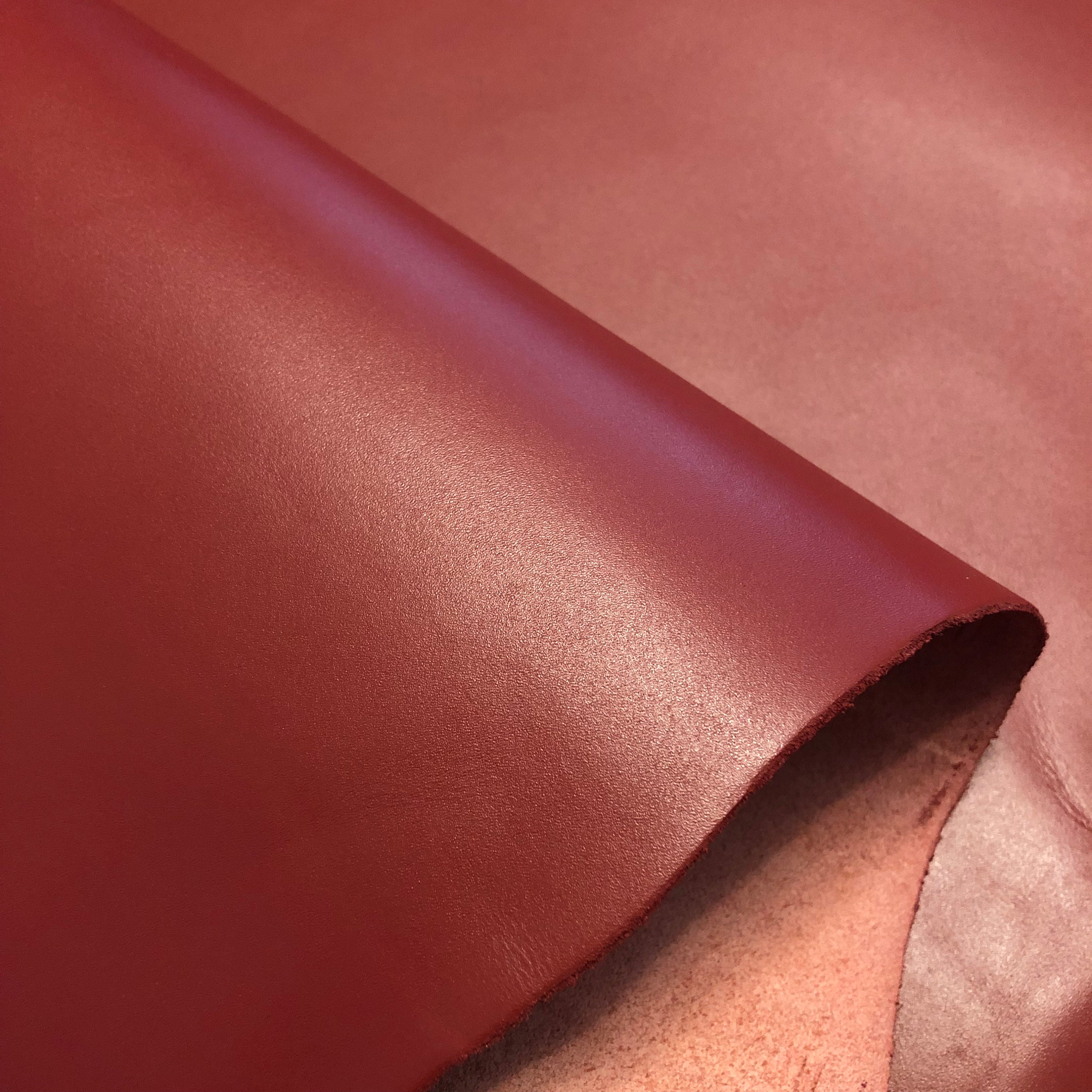 Dark Red Smooth 100 Real Cowhide Leather Pieces Sheets Etsy UK