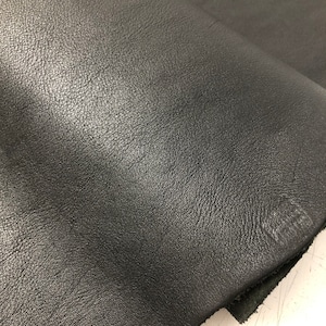Láminas de cuero de vaca 100 % auténtico de grano completo negro de 2,0 mm a 2,5 mm de grosor, varios tamaños