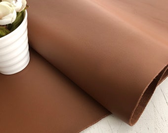 1.3-1.5mm Thick Brown Soft Smooth 100% Real Cowhide Leather Sheets Multiple Size