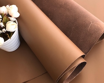 1.0mm Thick Brown Smooth Full Grain Italian 100% Real Cowhide Leather Sheets Multiple Sizes
