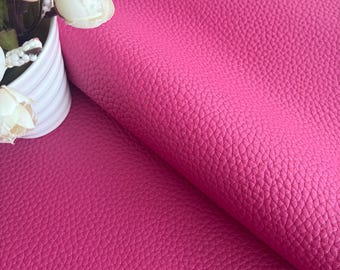 Láminas de cuero de vaca granulado rosa de 1,4-1,6 mm de grosor, piezas personalizadas disponibles