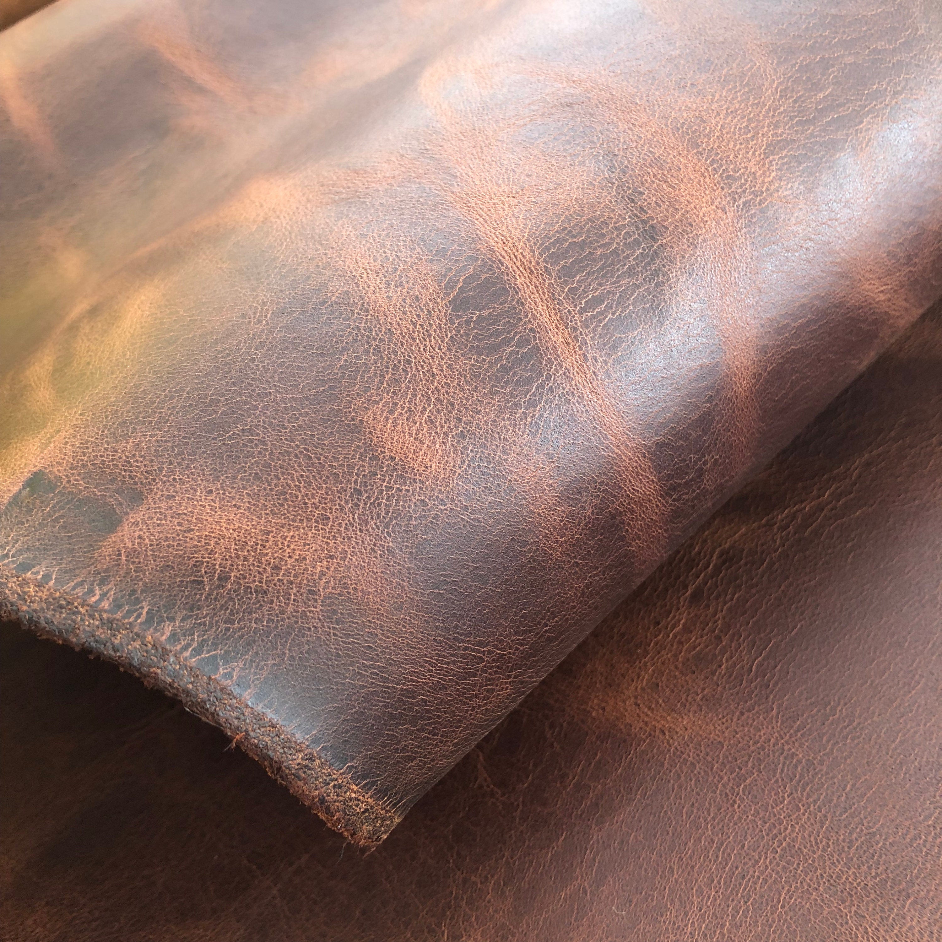 ITALIAN BROWN COLOR Leather Sheets Cognac Color Leather Natural