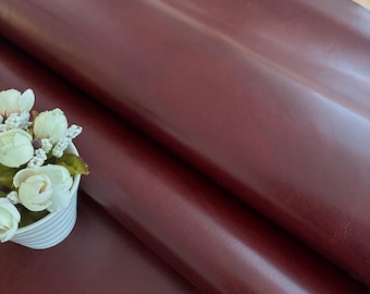 Mahogany Brown Conceria la Bretagna Italian Veg Tan Full Grain Cowhide Leather Sheets