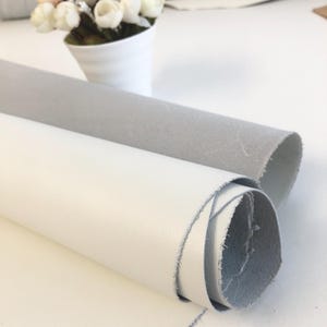 1,0 mm de grosor, piel de vacuno auténtica, lisa, color blanco crema, 100 % piel de vacuno, varios tamaños