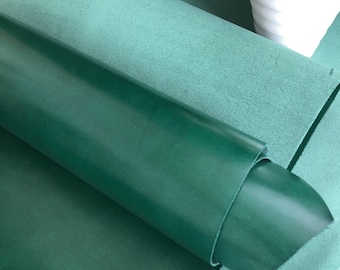 1.0mm Thickness Dark Green Smooth 100% Real Cowhide Leather Sheets Multiple Sizes Jewellery Craft Purse Wallet Making Book Binding