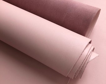 1.2mm - 1.4mm Pastel Pink Smooth 100% Real Cowhide Leather Pieces Sheets Multiple Sizes