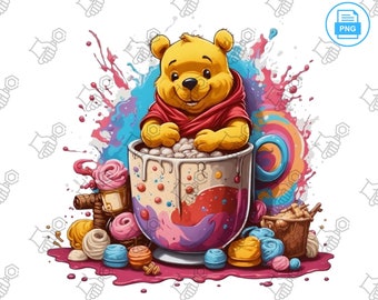 Winnie's Whimsy Unwrapped: Pooh's Funny Christmas PNG - Where Every Design Radiates with the Magic of the Season, A Pooh-derful Christmas